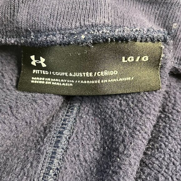 Under Armour Fitted Jogger Pants Mens Large Blue Drawstring Athleisure Comfort - Picture 2 of 7